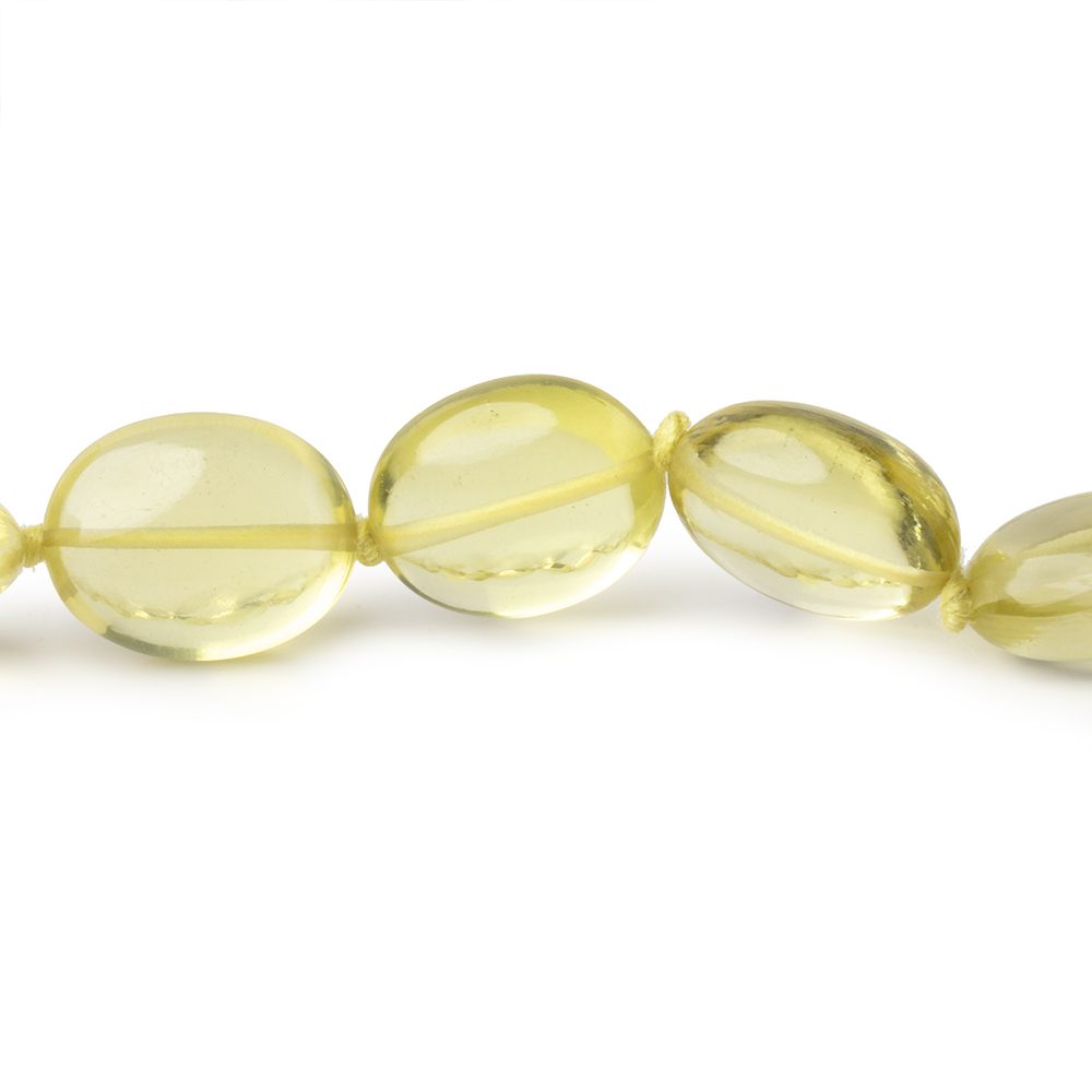 10.5 - 12.5mm Lemon Quartz Plain Oval Beads 161 inch 35 pieces AA - Beadsofcambay.com