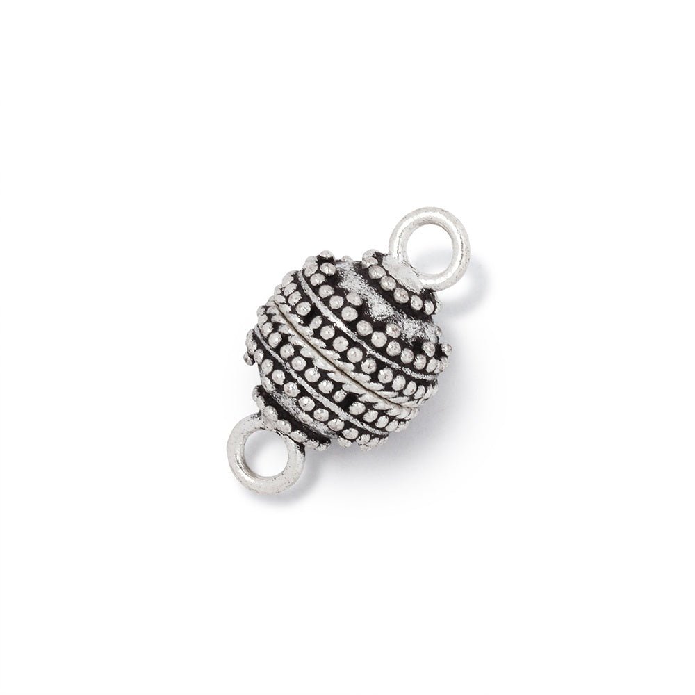 10mm Concentric Miligrain Design Magnetic Clasp 1 piece - Beadsofcambay.com