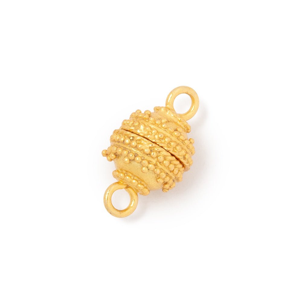 10mm Concentric Miligrain Design Magnetic Clasp 1 piece - Beadsofcambay.com