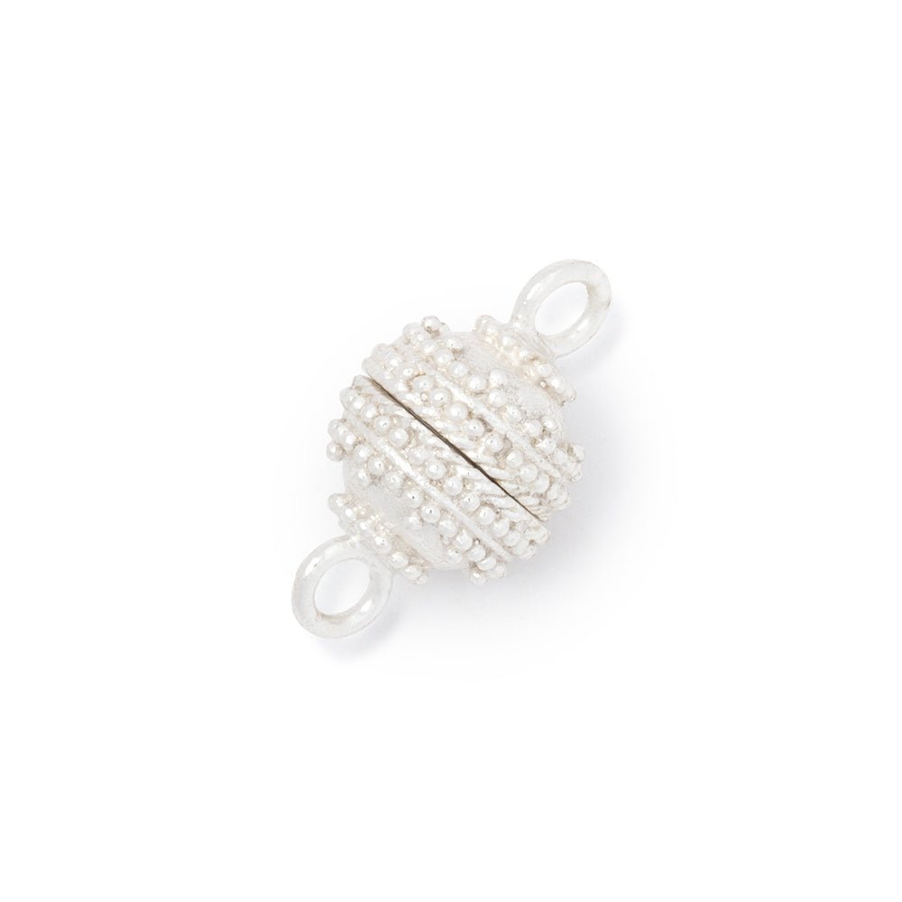 10mm Concentric Miligrain Design Magnetic Clasp 1 piece - Beadsofcambay.com