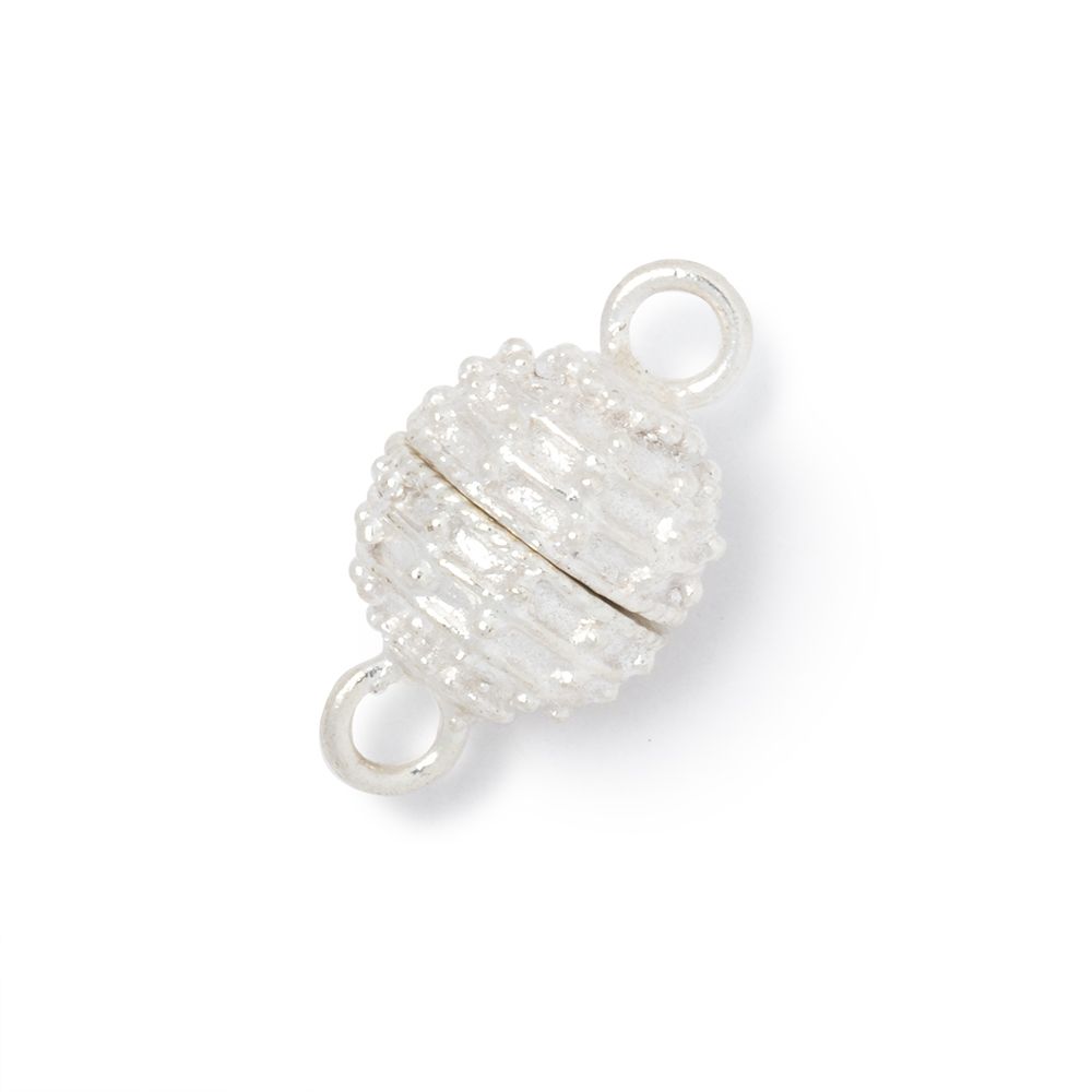 10mm Miligrain Beehive Design Magnetic Clasp 1 piece - Beadsofcambay.com