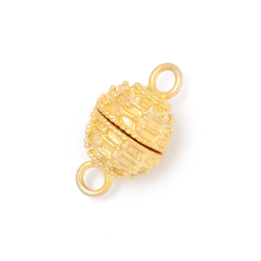 10mm Miligrain Beehive Design Magnetic Clasp 1 piece - Beadsofcambay.com