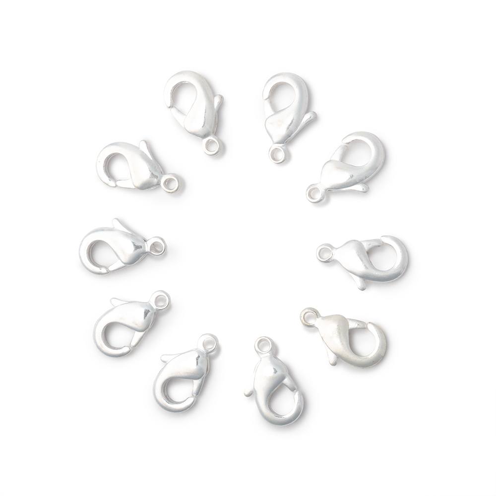 10mm Shiny Lobster Clasp Set of 10 Pieces - Beadsofcambay.com