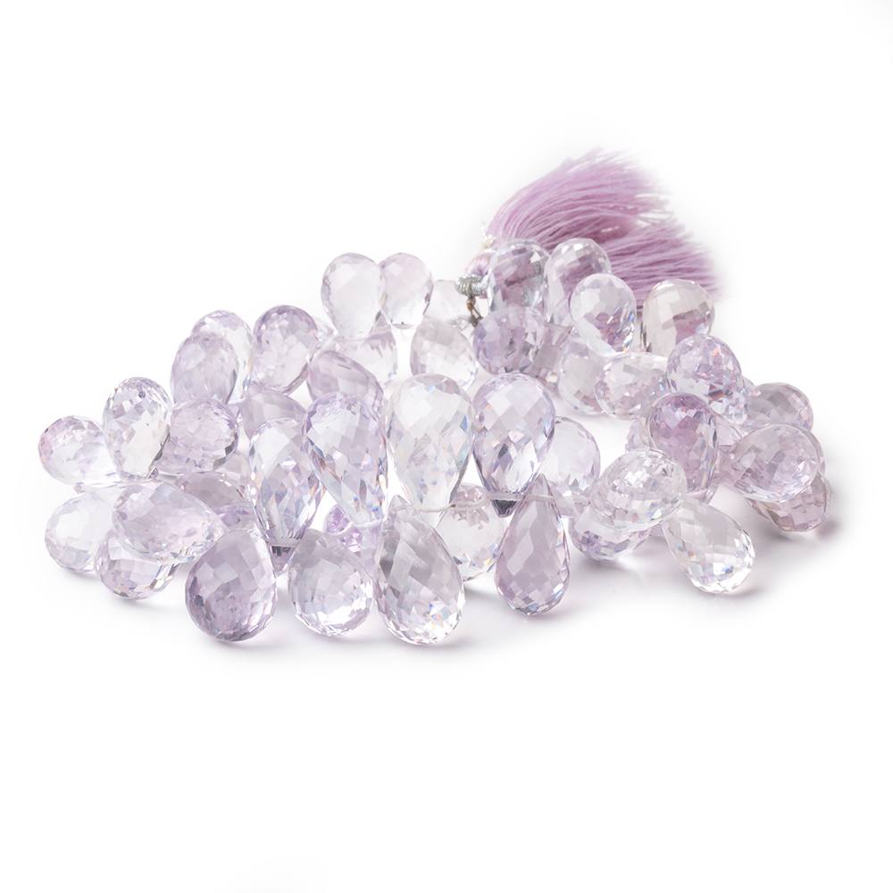 11x8 - 18x9mm Pink Amethyst Faceted Tear Drops 8 inch 56 Beads AAA - Beadsofcambay.com