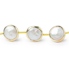 Bezel Set Freshwater Pearl Bead