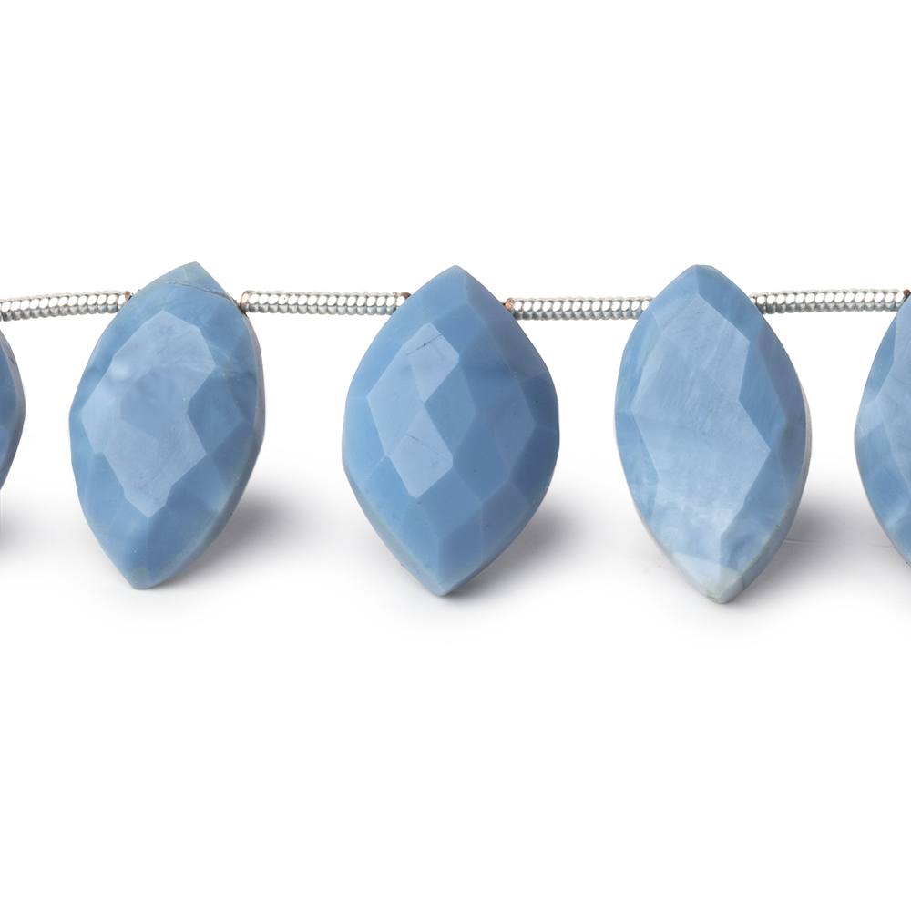 12x7 - 18x10mm Owyhee Blue Opal Faceted Marquise Beads 8 inch 16 pieces - Beadsofcambay.com