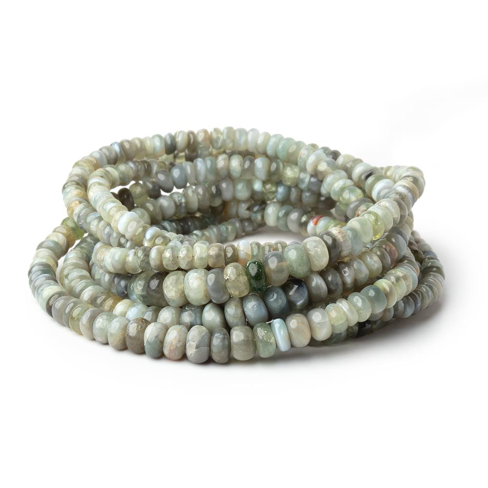 3-5mm Cat's Eye Chrysoberyl Plain Rondelle Beads 18 inch 250 pieces - BeadsofCambay.com