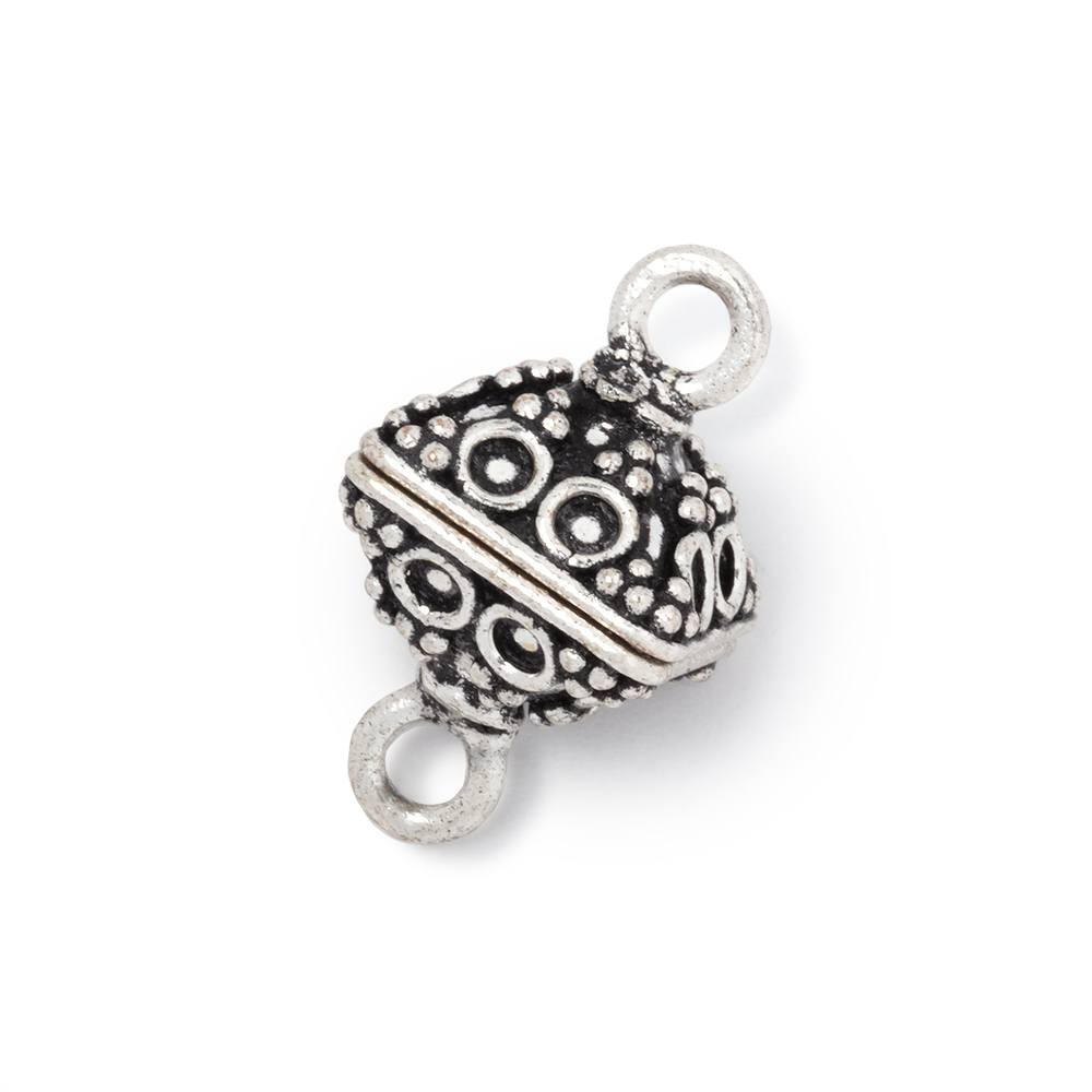 14mm Circle Design Bipyramid Magnetic Clasp 1 piece - Beadsofcambay.com