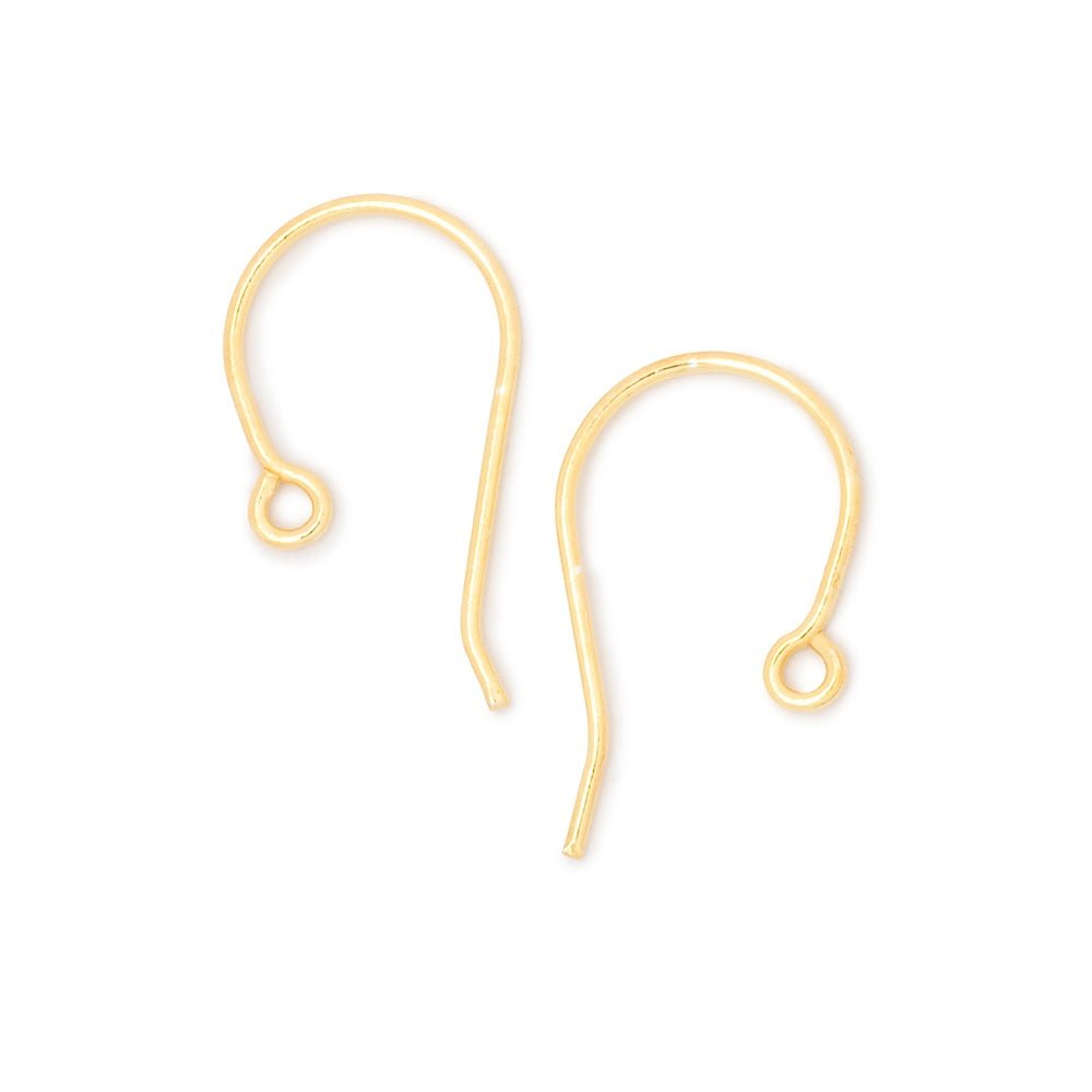 14mm French Hook Ear Wire 10 pieces - Beadsofcambay.com