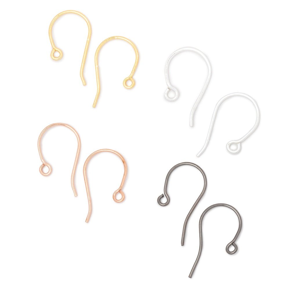 14mm French Hook Ear Wire 10 pieces - Beadsofcambay.com