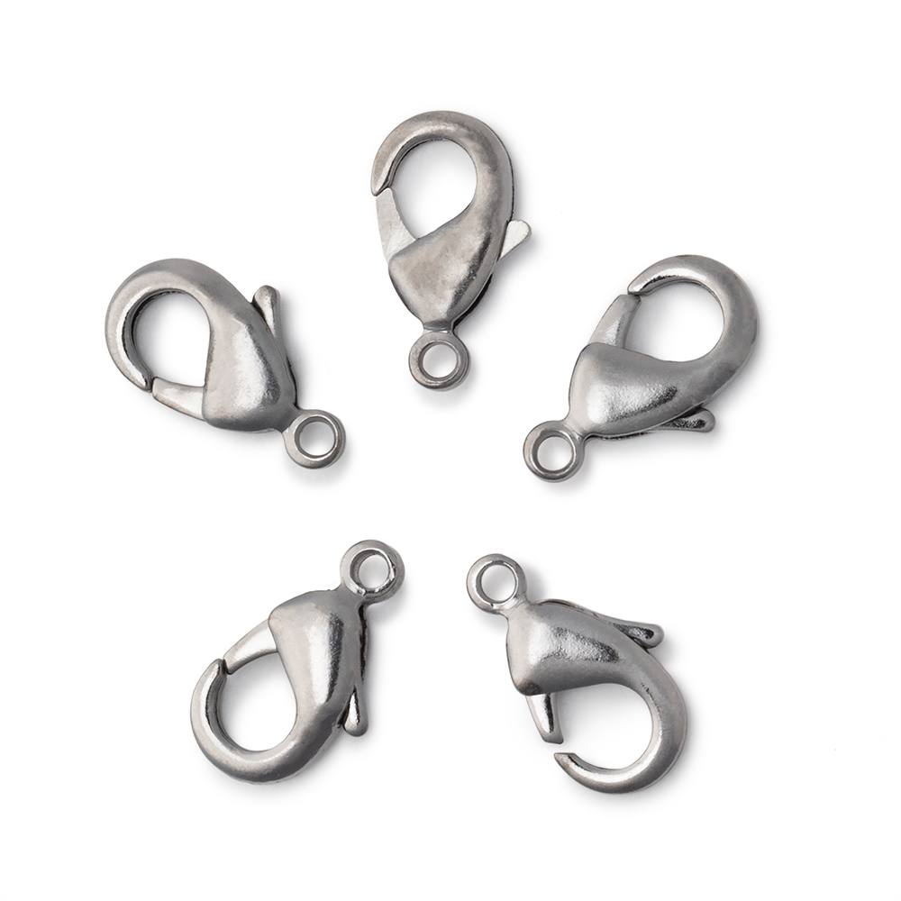 15mm Shiny Lobster Clasp Set of 5 Pieces - Beadsofcambay.com