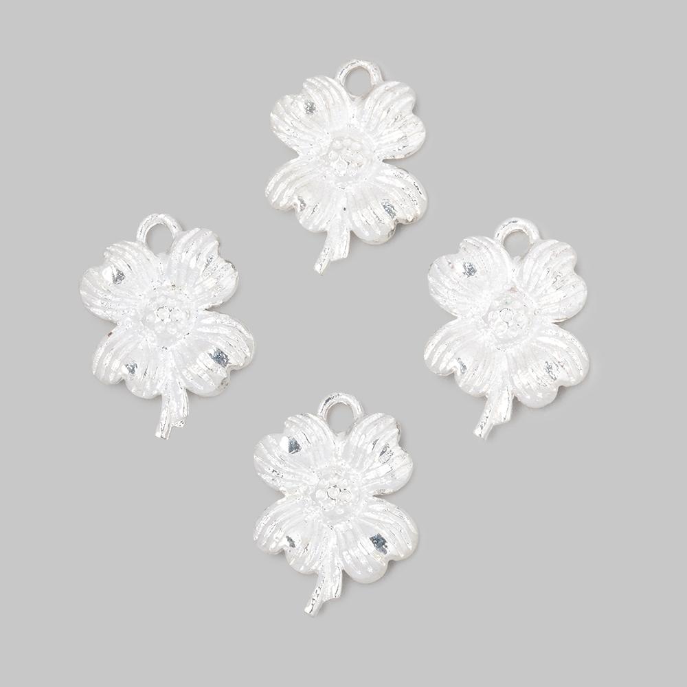 15x12mm Flower Pendant Charm Set of 4 pieces - Beadsofcambay.com