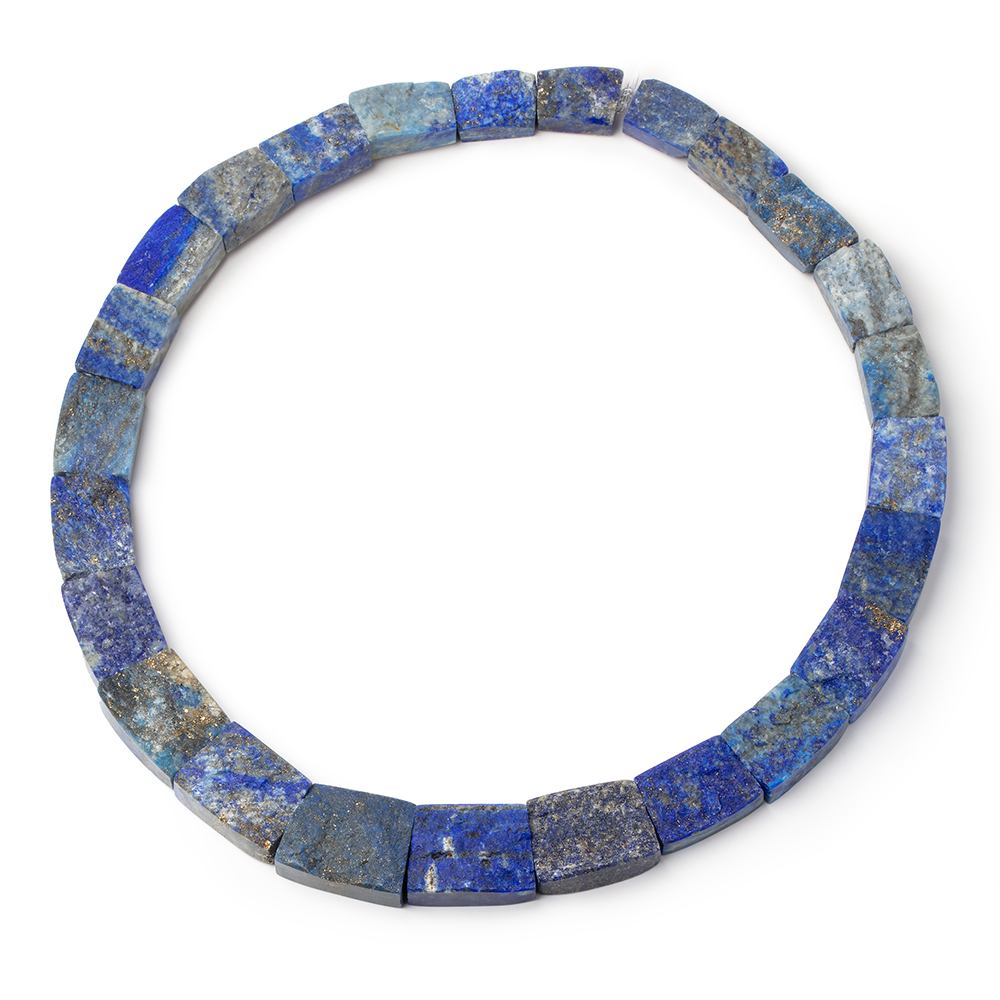 16.5x13 - 24x20mm Matte Lapis Lazuli Fancy Shape Collar 25 beads - Beadsofcambay.com