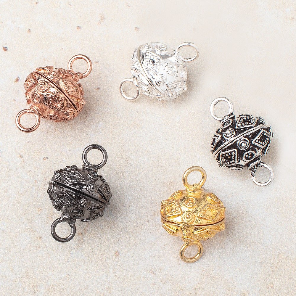 17mm Circle & Kite Design Magnetic Clasp 1 piece - Beadsofcambay.com