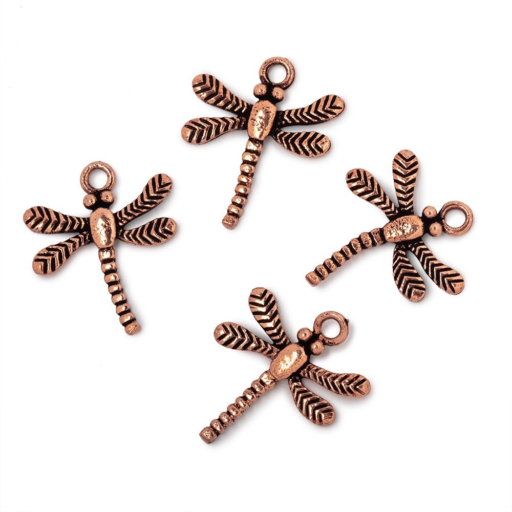 18.5mm Dragonfly Pendant Charm Set of 4 pieces - Beadsofcambay.com