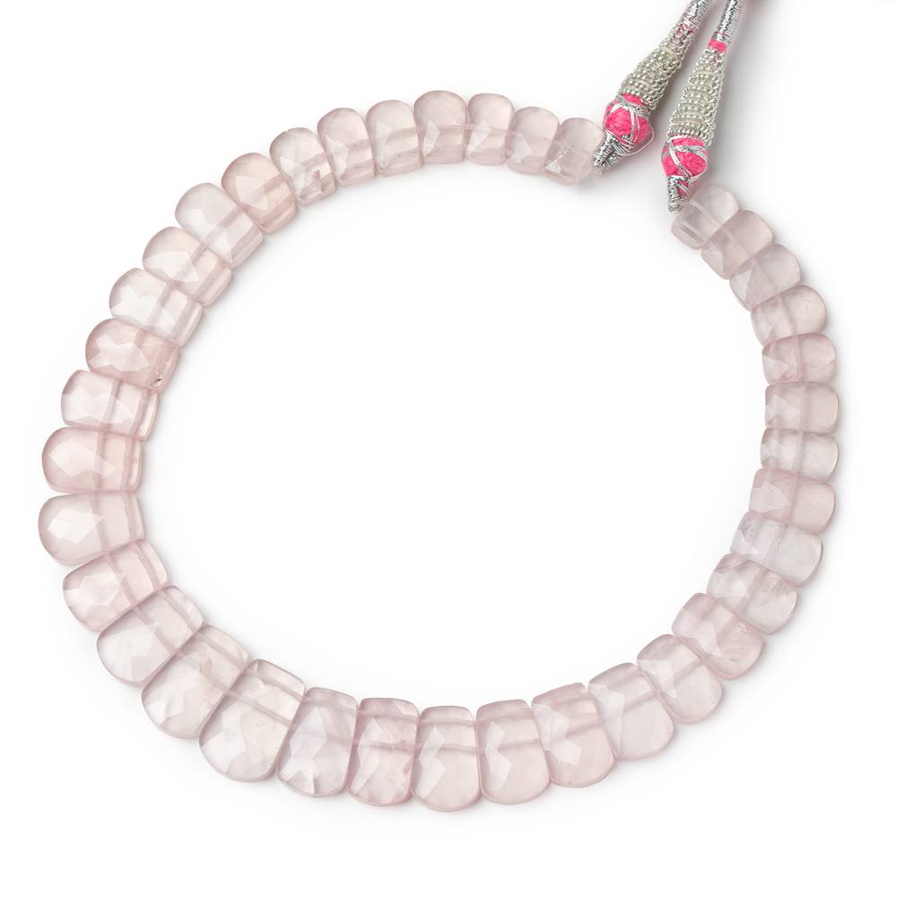 11x8-20x13mm Rose Quartz Faceted Fancy Shape Collar 36 Beads - BeadsofCambay.com