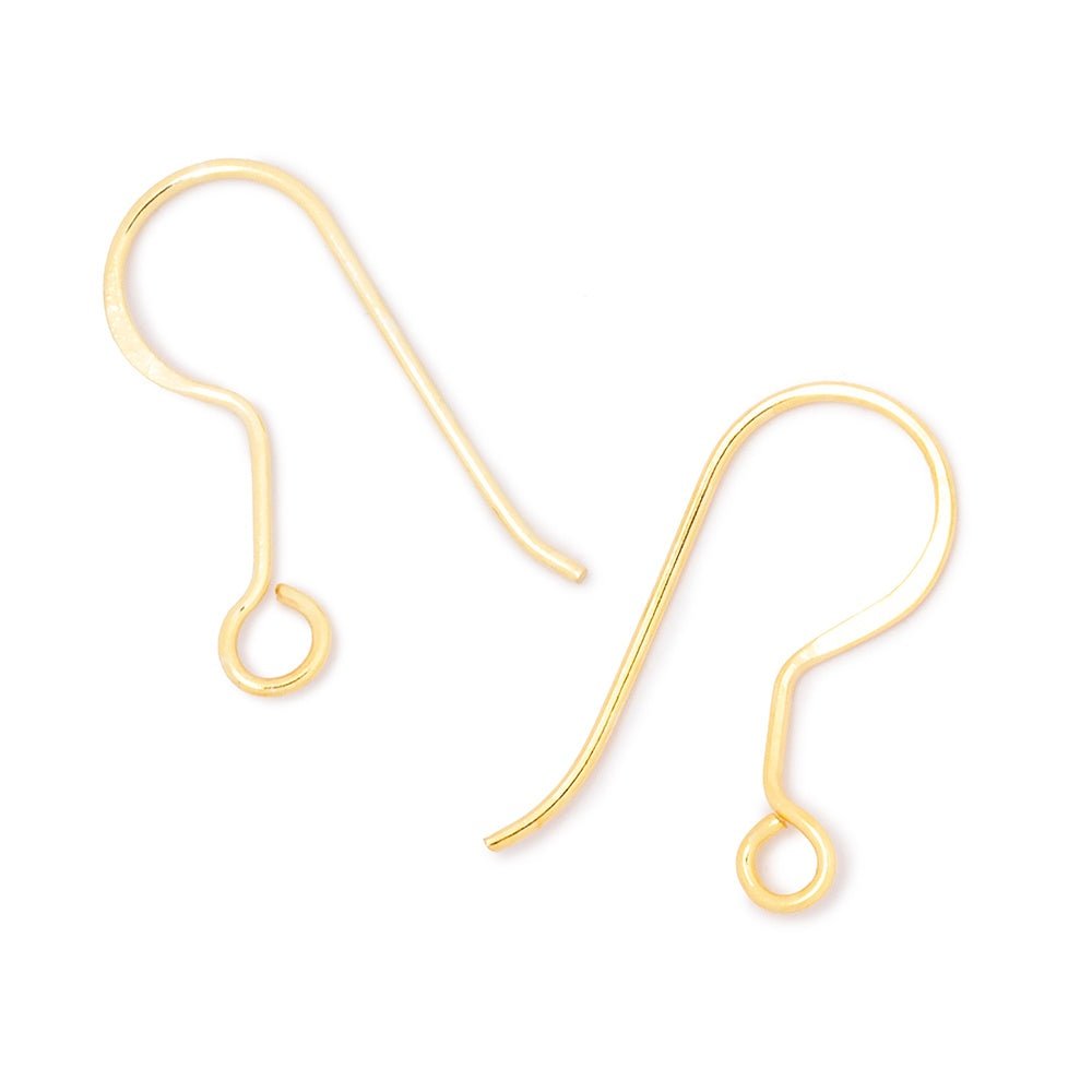 19mm Elongated Fish Hook Ear Wire 10 pieces - Beadsofcambay.com