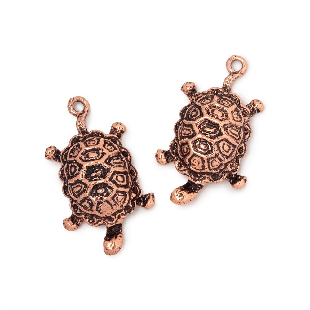 19x14mm Turtle Charm Set of 2 pieces - Beadsofcambay.com