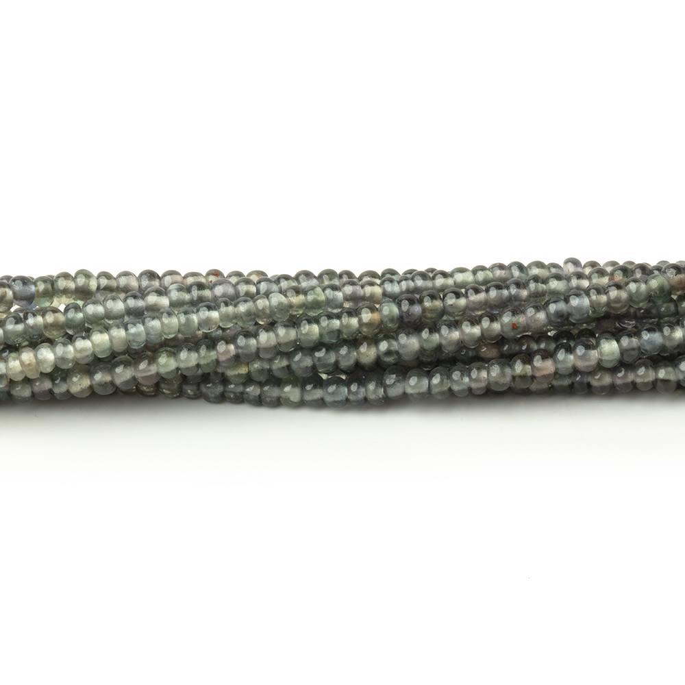 2 - 2.5mm Color Change Sapphire Plain Rondelle Beads 18 inch 300 pieces - Beadsofcambay.com