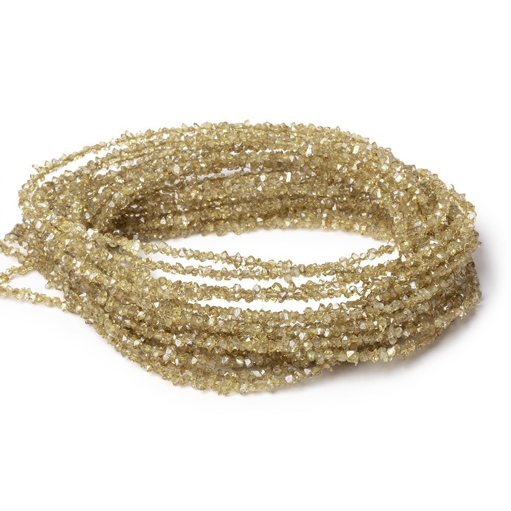 2-3.5mm Olive Double Terminated Quartz Beads 15.5 inch 260 pieces - Beadsofcambay.com