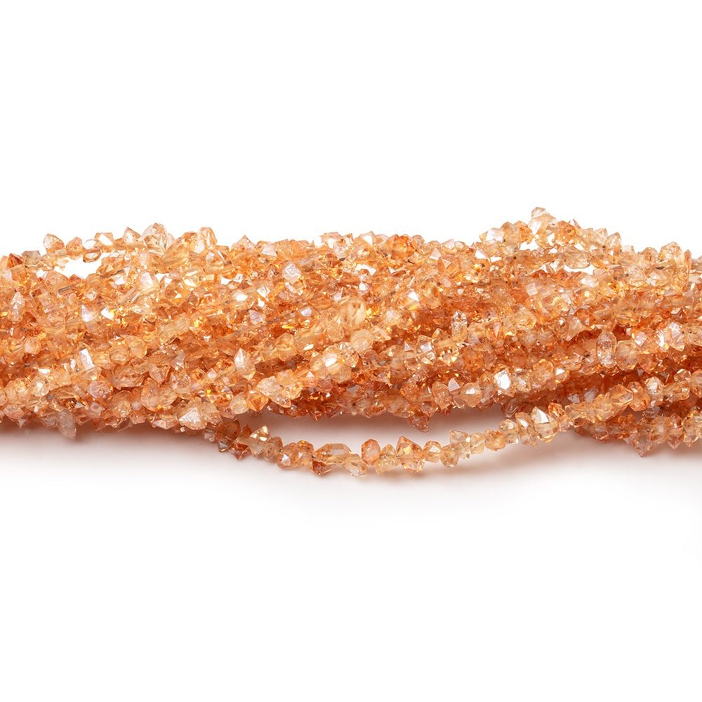 2-3.5mm Orange Double Terminated Quartz Beads 15.5 inch 260 pieces - Beadsofcambay.com