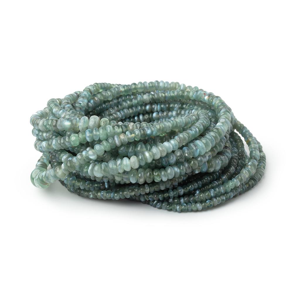 2 - 4mm Cat's Eye Chrysoberyl Plain Rondelle Beads 18 inch 310 pieces AAA - Beadsofcambay.com