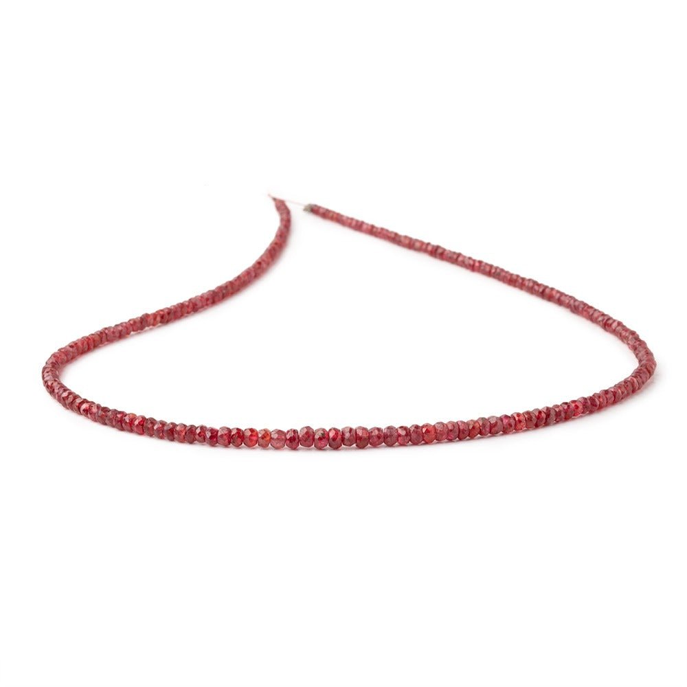 2 - 4mm Red Spinel Faceted Rondelle Beads 15.75 inch 215 pieces - Beadsofcambay.com