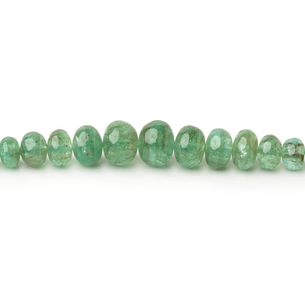 2 - 7mm Emerald Plain Rondelle Beads 22 inch 260 pieces AA - Beadsofcambay.com