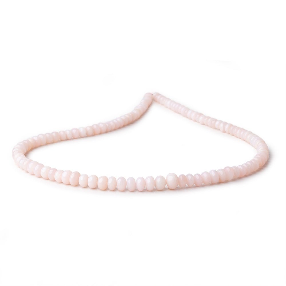 2-7mm Pink Peruvian Opal Plain Rondelle Beads 15.5 inch 110 pieces - Beadsofcambay.com