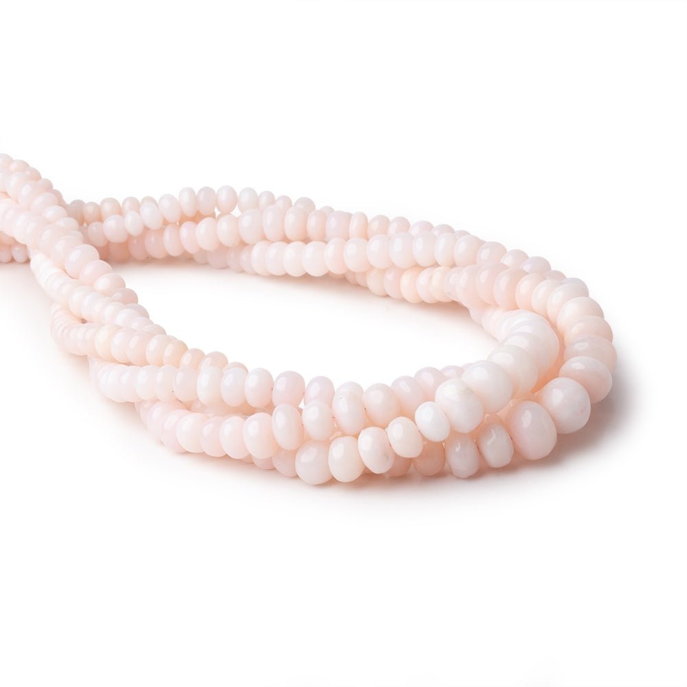 2-7mm Pink Peruvian Opal Plain Rondelle Beads 15.5 inch 110 pieces - Beadsofcambay.com