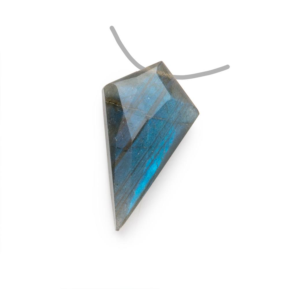 20 - 22mm Labradorite Faceted Shield Focal 1 piece - Beadsofcambay.com