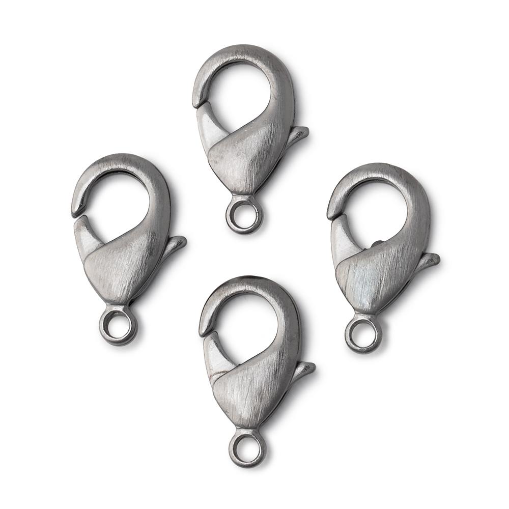 20mm Brushed Lobster Clasp Set of 4 Pieces - Beadsofcambay.com