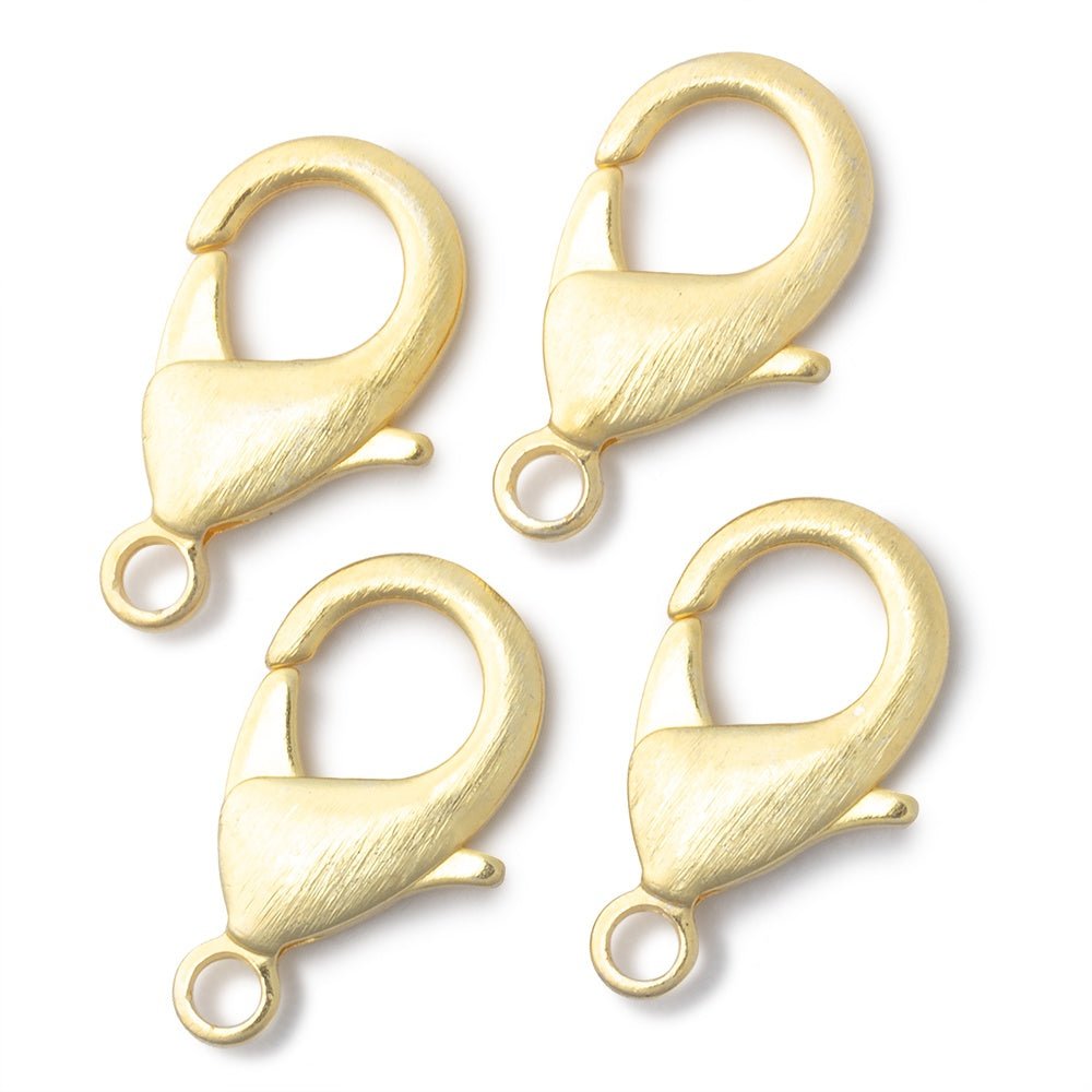 23mm Brushed Lobster Clasp Set of 4 Pieces - Beadsofcambay.com