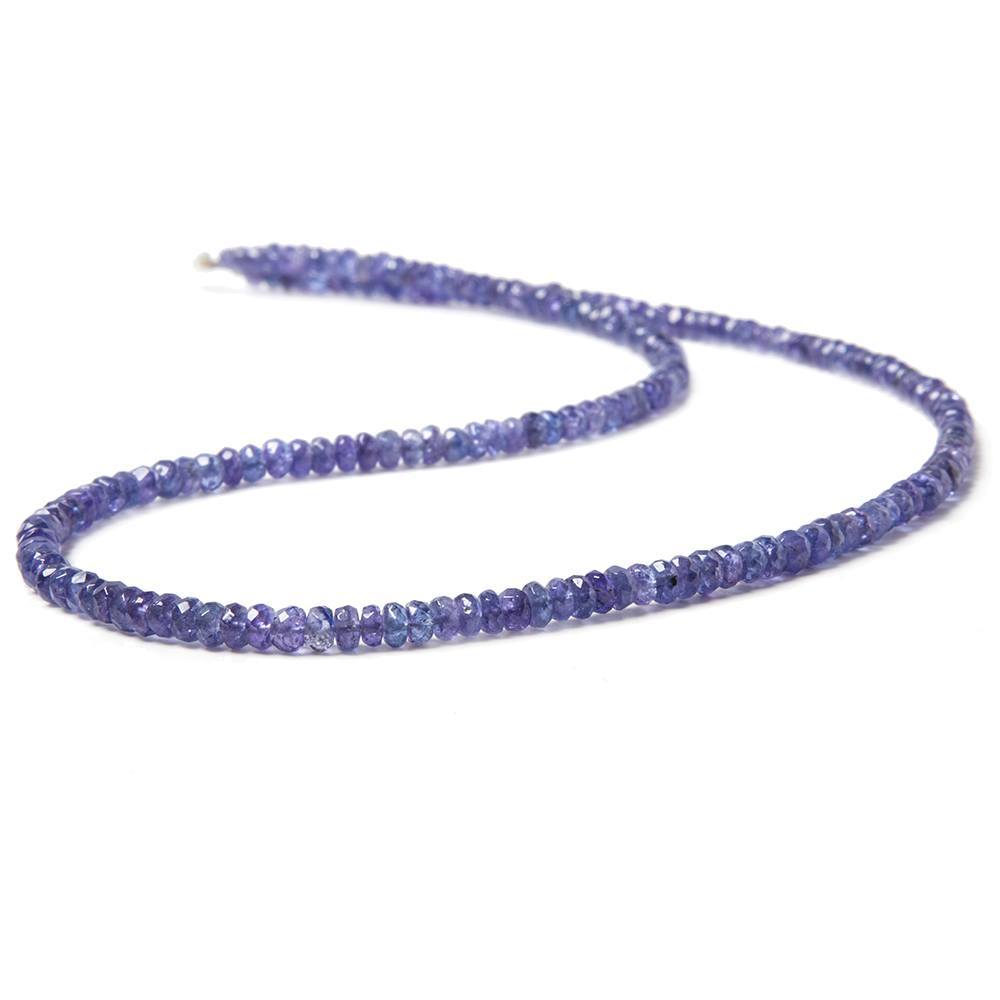 2.5 - 3mm Tanzanite Beads Faceted Rondelle 15 inch 197 pieces - Beadsofcambay.com