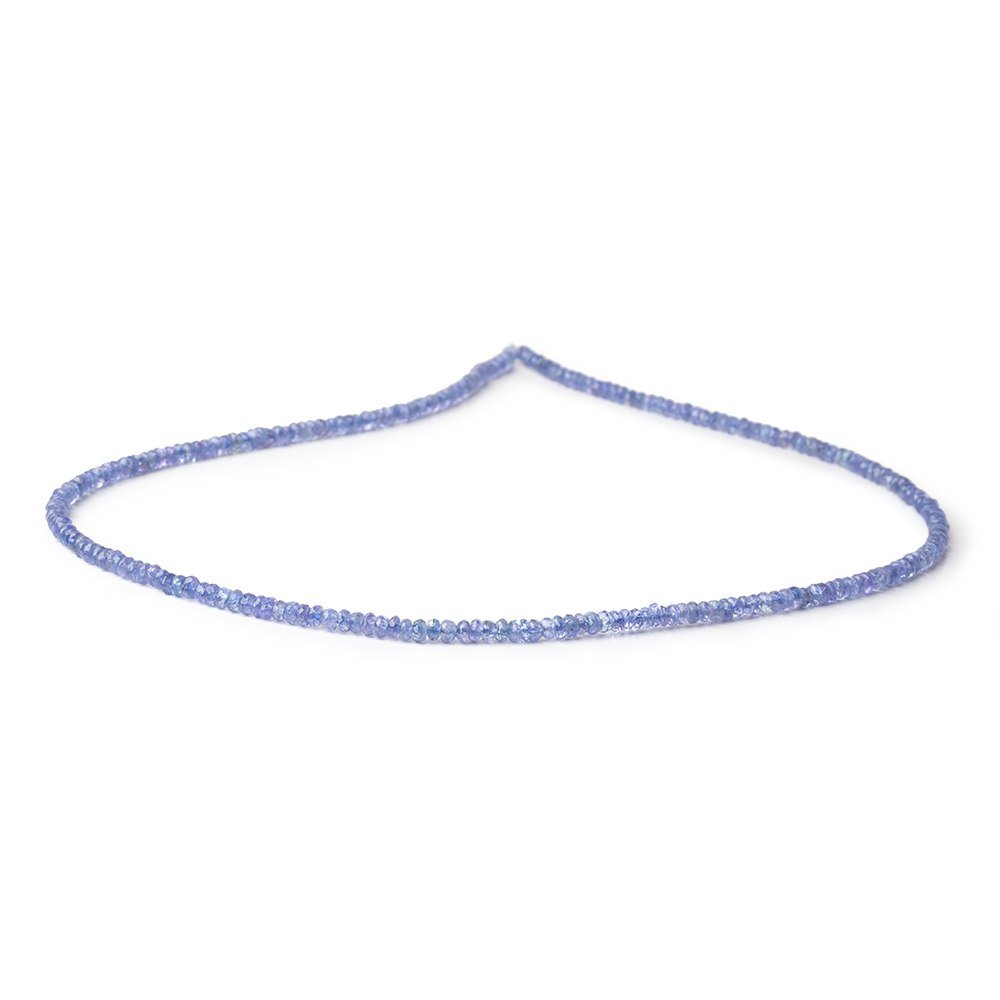 2.5 - 3mm Tanzanite Faceted Rondelle Beads 16 inch 196 pieces - Beadsofcambay.com