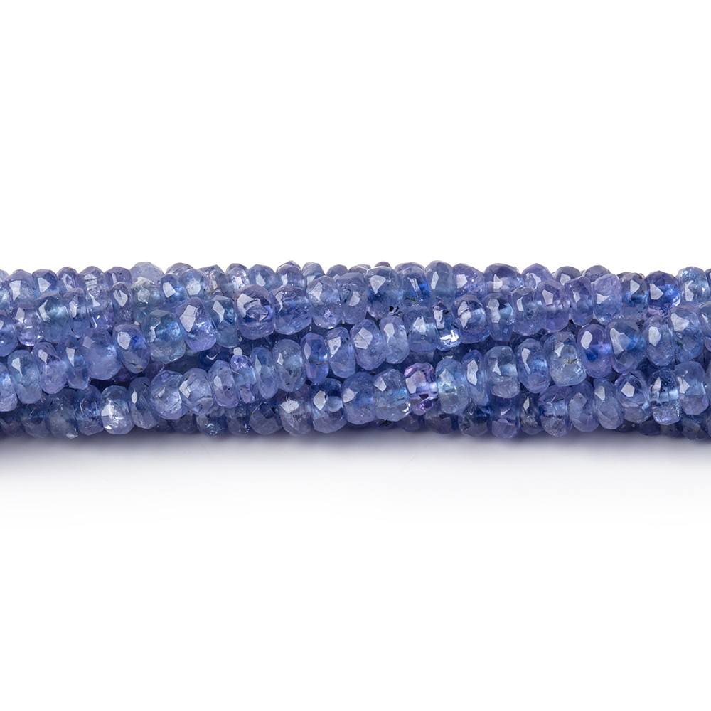 2.5 - 3mm Tanzanite Faceted Rondelle Beads 16 inch 196 pieces - Beadsofcambay.com