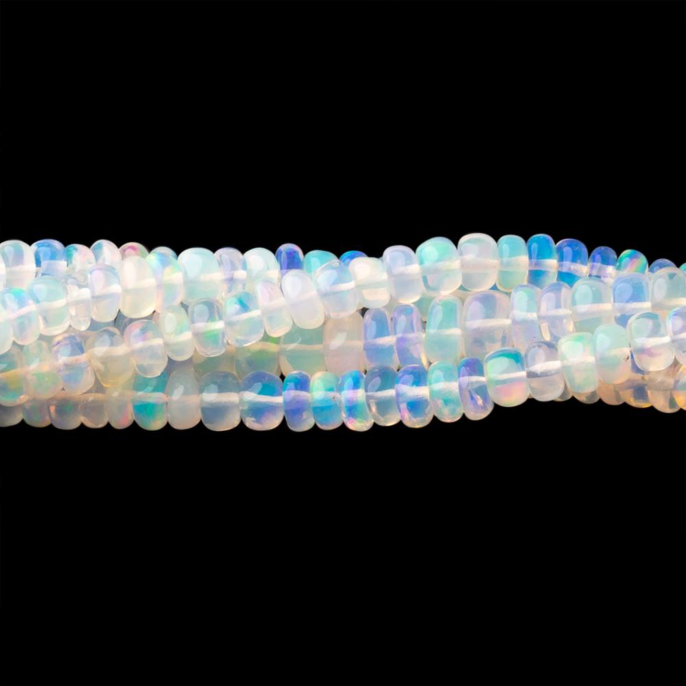 2.5 - 4mm Ethiopian Opal Plain Rondelle Beads 16 inch 168 pieces - Beadsofcambay.com