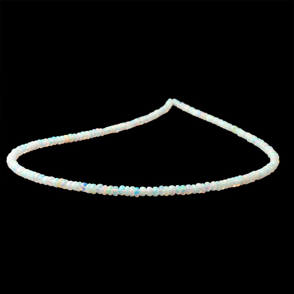 2.5 - 4mm Ethiopian Opal Plain Rondelle Beads 16 inch 185 pieces - Beadsofcambay.com