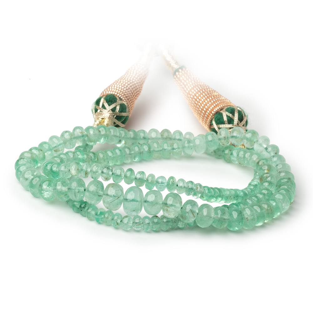 2.5 - 6.5mm Emerald Plain Rondelle Beads 16 inch 160 pieces AA - Beadsofcambay.com