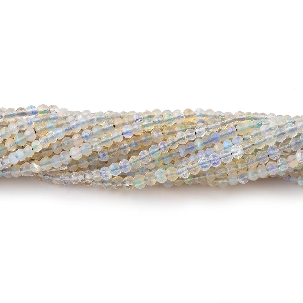 2.5mm Australian Opal Micro Faceted Rondelle Beads 12.5 inch 148 pieces AA - Beadsofcambay.com