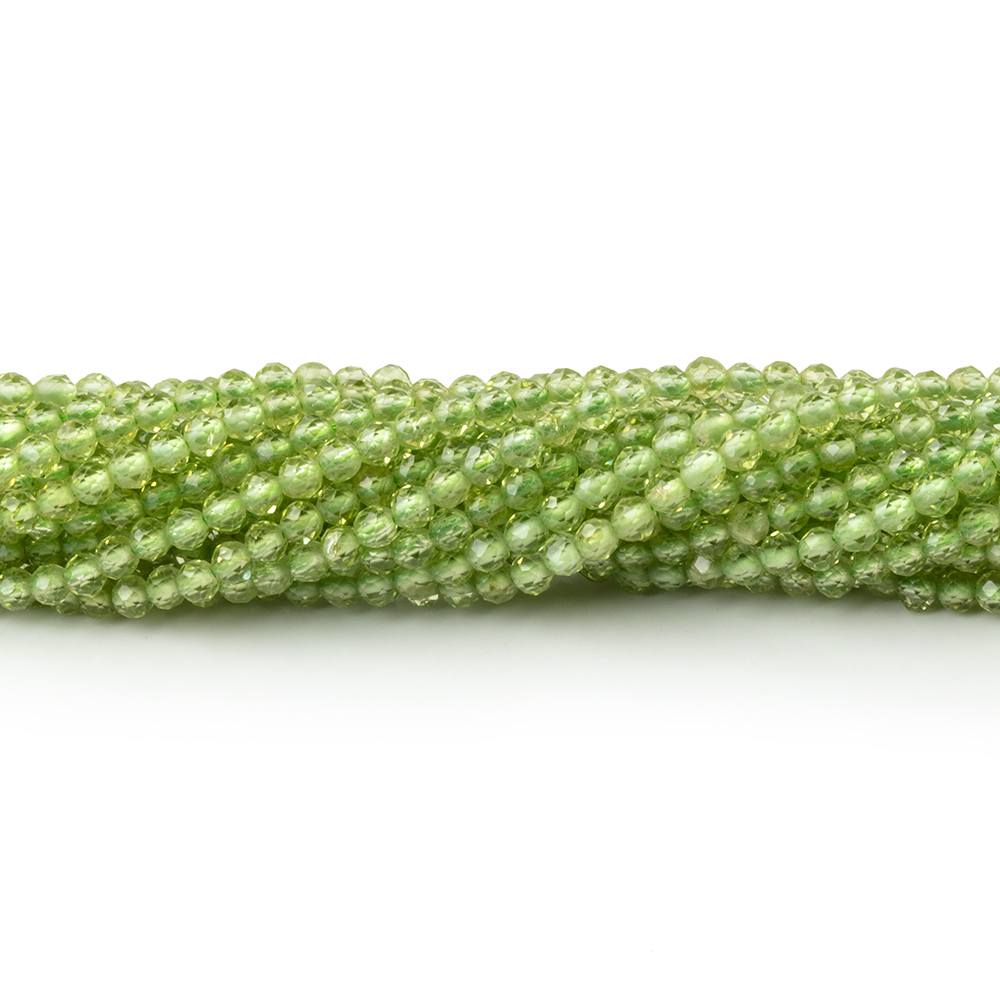 2.5mm Peridot Micro Faceted Round Beads 12.5 inch 135 pieces AAA - Beadsofcambay.com