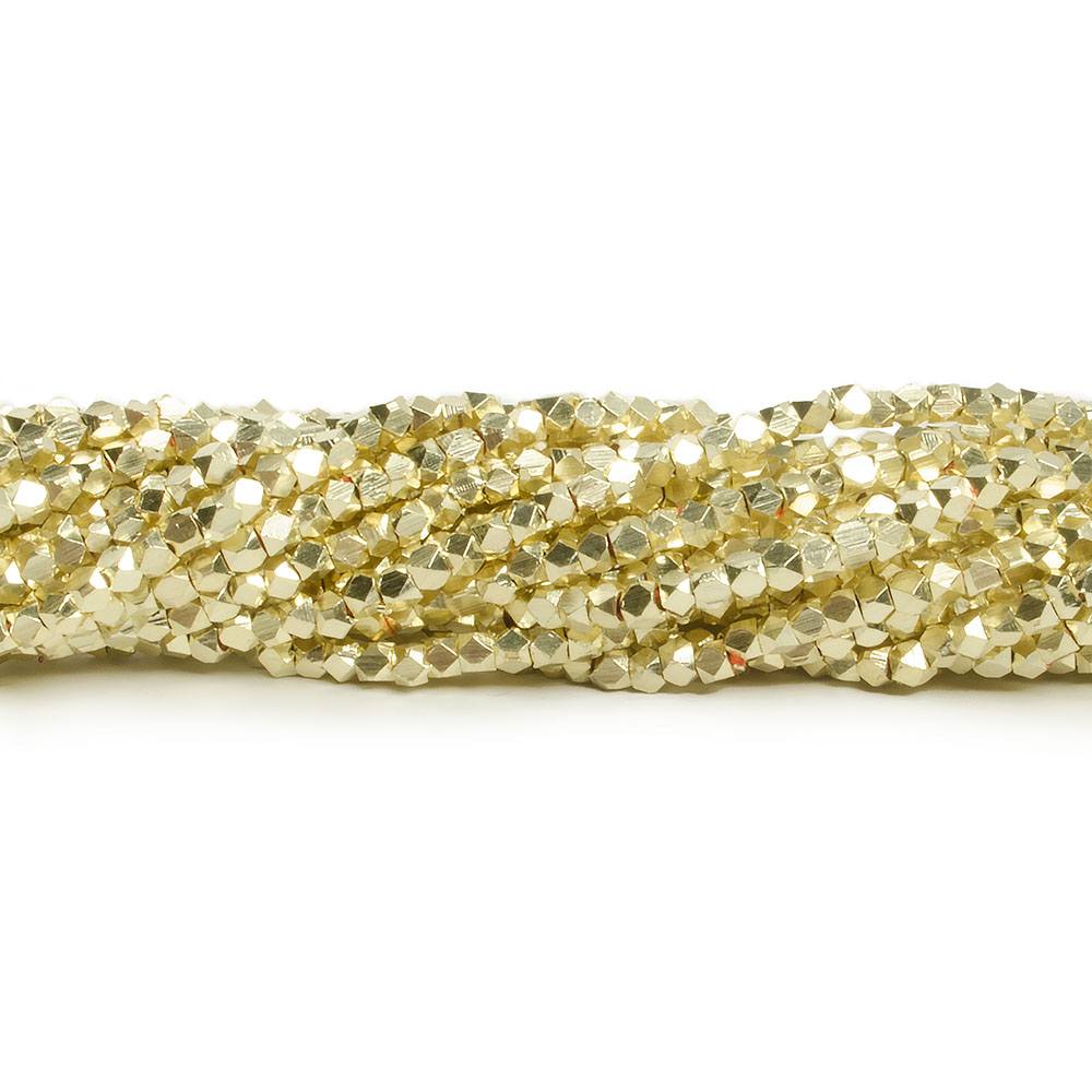 2.5mm Shiny Faceted Nugget Beads 8 inch 80 pieces - Beadsofcambay.com