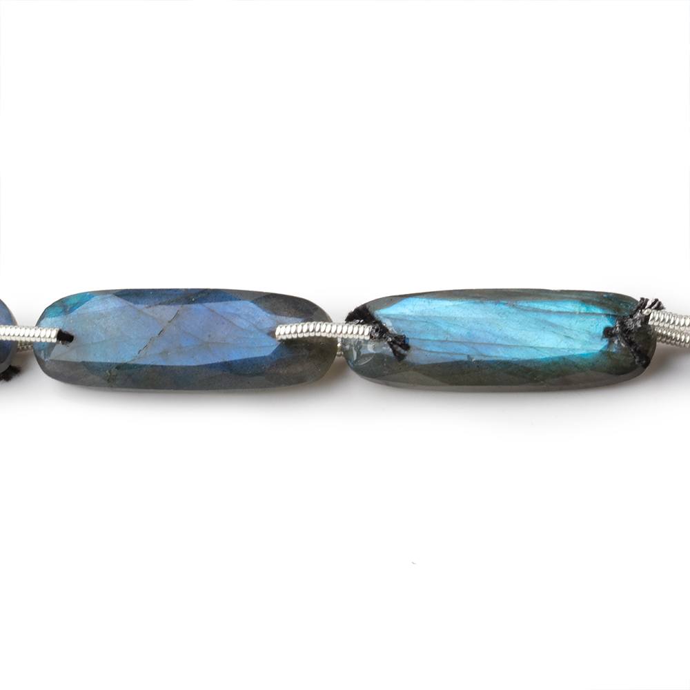 25x8mm Labradorite Double Drilled Oval Beads 8 inch 8 pieces - Beadsofcambay.com