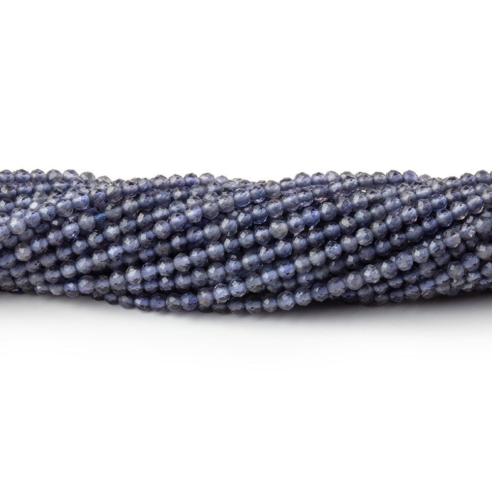 2mm Iolite Micro Faceted Round Beads 12.5 inch 168 pieces AA - Beadsofcambay.com