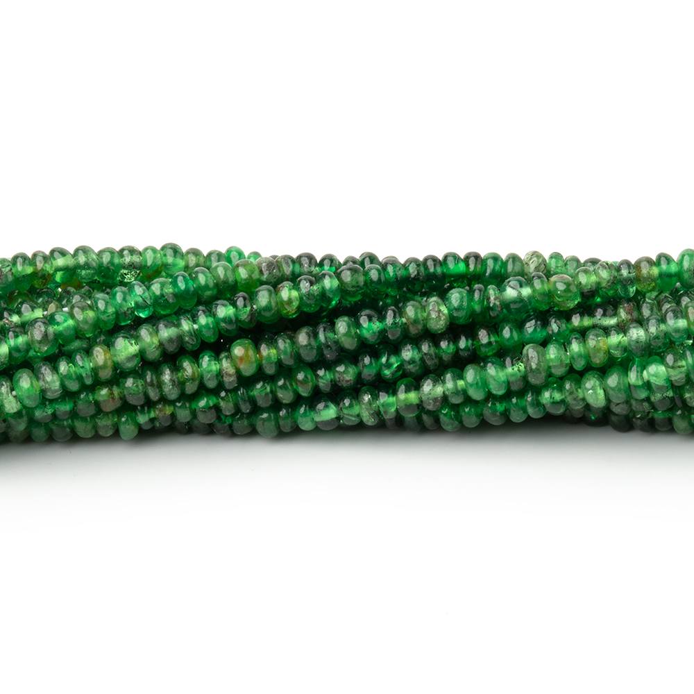 2mm Tsavorite Garnet Plain Rondelle Beads 18 inch 345 pieces - Beadsofcambay.com