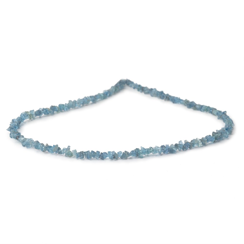 3 - 5mm Blue Apatite Raw Crystal Beads 16 inch 175 pieces - Beadsofcambay.com