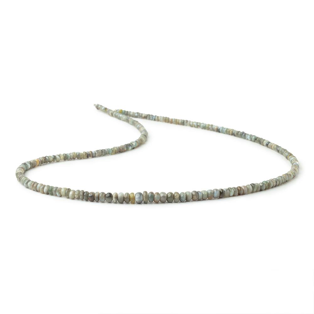 3 - 5mm Cat's Eye Chrysoberyl Plain Rondelle Beads 18 inch 245 pieces - Beadsofcambay.com