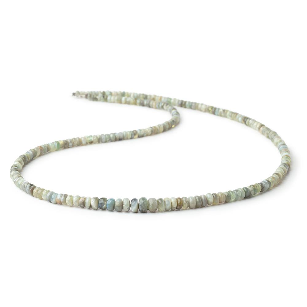 3 - 5mm Cat's Eye Chrysoberyl Plain Rondelle Beads 18 inch 250 pieces - Beadsofcambay.com