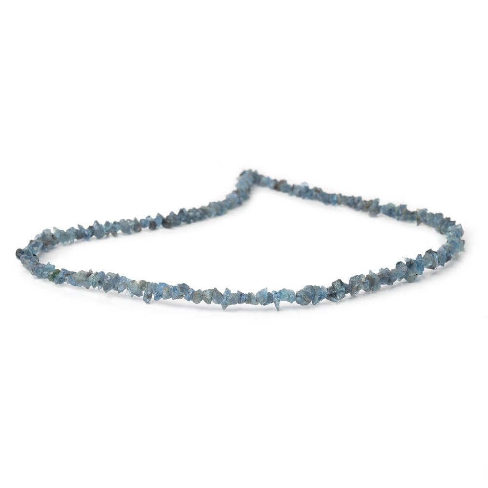 3 - 5mm Dark Blue Apatite Raw Crystal Beads 16 inch 185 pieces - Beadsofcambay.com