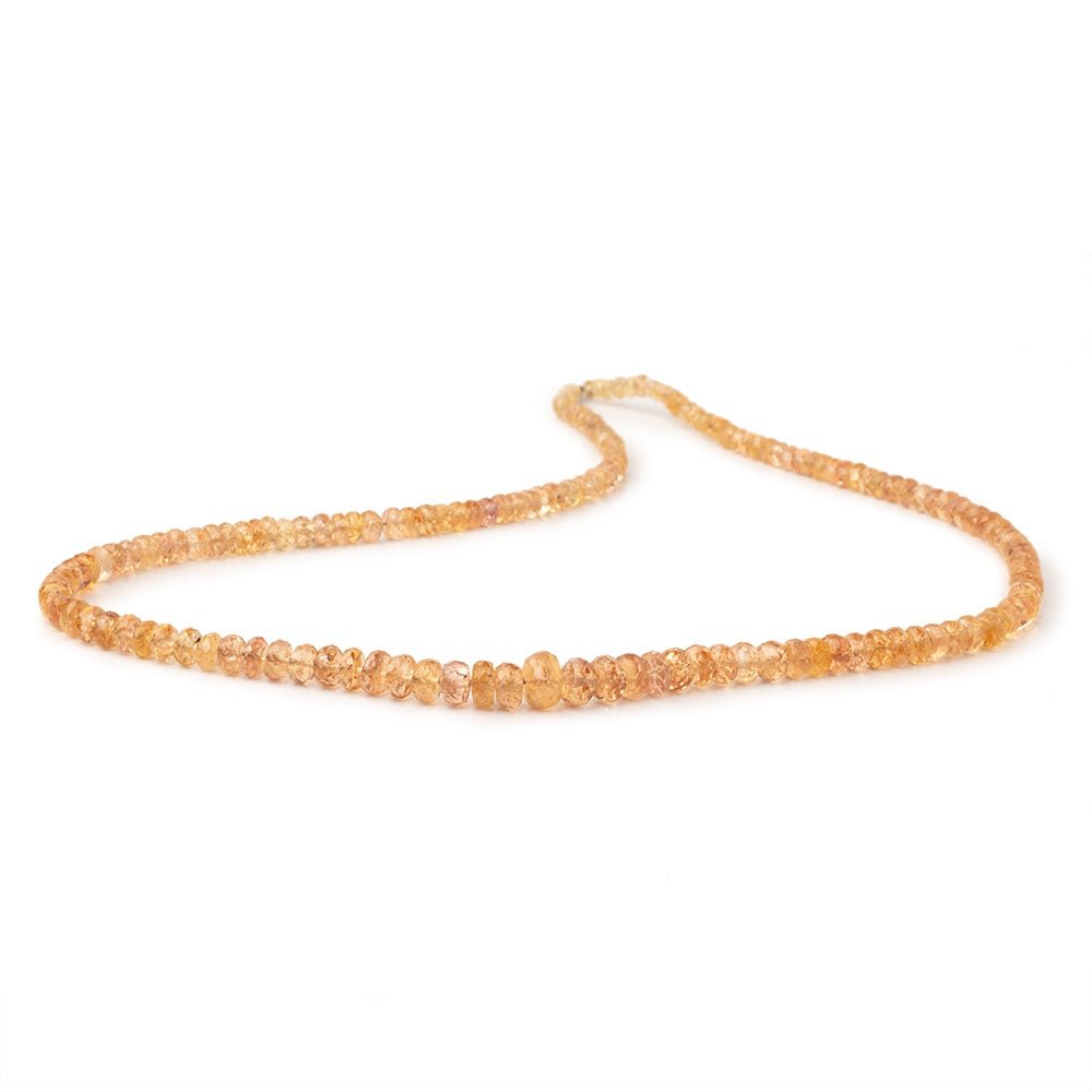 3 - 6.5mm Precious Topaz Faceted Rondelle Beads 16 inch 165 pieces AA - Beadsofcambay.com